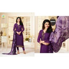 6454 PURPLE KASEESH SILKINA FRENCH ROYAL CREPE SALWAR SUIT